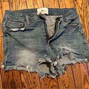 Boutique jean shorts! Distressed and super comfy.